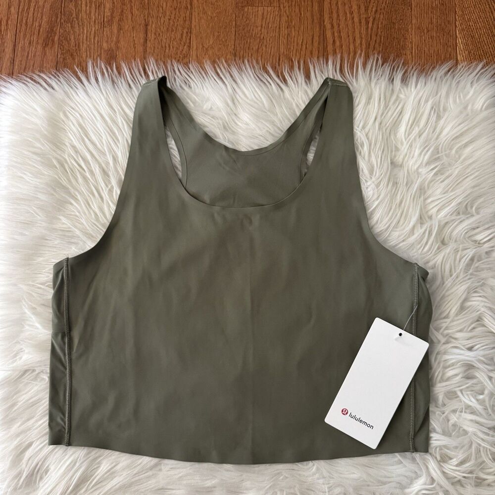 Lululemon Fast And Free Tank Women’s XL Bay Leaf Green Lightweight Run Nulux NWT